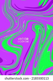 Vector background, contrast purple and green. Vector illustration of abstract waves. Background design for poster, flyer, cover, brochure.
