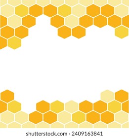 Vector background copy space with honey and a honeycomb for banners, cards, flyers, social media wallpapers, etc.