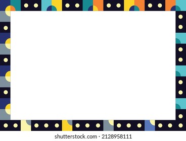 Vector background with copyspace. White background with 90's game style frame. Suitable for backdrop, signage, book cover, and design template.