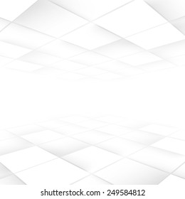 Vector Background with copy-space. White and grey abstract perspective background