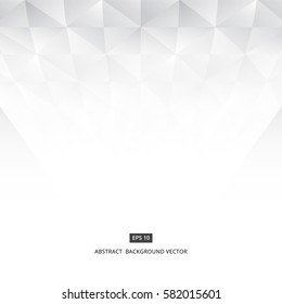 Vector Background with copy-space. White and grey abstract triangle
