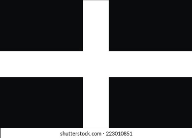 Vector Background Of Cornwall Flag