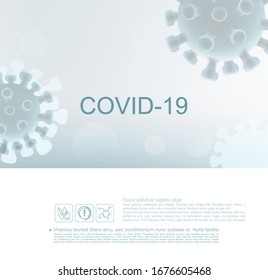 Vector background. 
Coronavirus 2019-nCoV spreading 