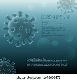 Vector background. 
Coronavirus 2019-nCoV spreading 