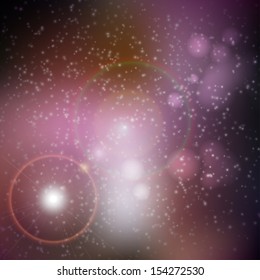 Vector background with cosmic dust in space
