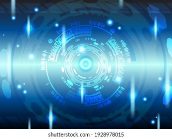 Vector background created by several objects in blue technology theme