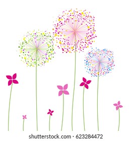 Vector background with creative flower