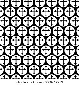 Vector background cross. Orthodox cross pattern color white