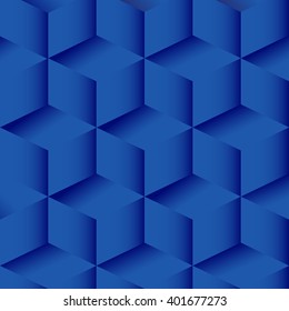 Vector background with cubes. Minimalist isometric view. Abstract geometric background blue