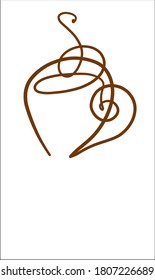  
VECTOR Background with a cup of coffee. 
 