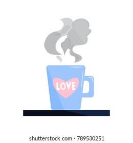 Vector background Cup, Love. Eps10.