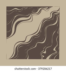 Vector background of curled abstract waves