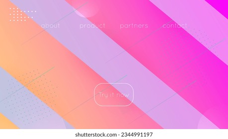 Vector Background. Curve Music Poster. Pink Modern Texture. 3d Cover. Space Corporate Elements. Geometry Ui. Cool Landing Page. Purple Vector Background