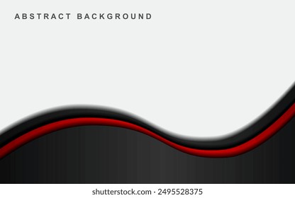 Vector background of curves overlapping paper layers on space for text and message design