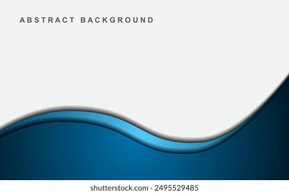 Vector background of curves overlapping paper layers on white space for text and message design