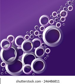 Vector Background with Cut Outs. Purple Circles.