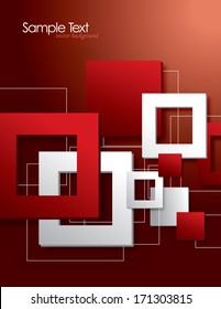 Vector Background Cut Outs Red Squares Stock Vector (Royalty Free ...