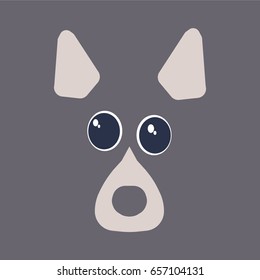 Vector background with cute cartoon dog puppies.