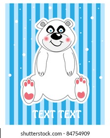 Vector background of a cute polar bear