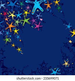 vector background with cute stars