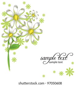 vector background of daisies