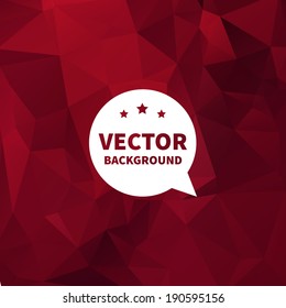 Vector background. Dark red geometric 3d texture. 