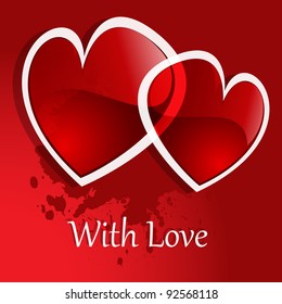 Vector background Day Valentine on Red