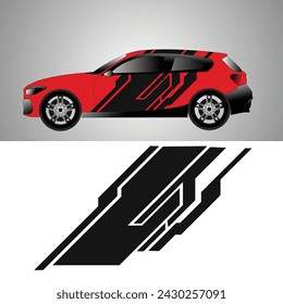 vector de fondo calcomanía ciudad cuerpo del coche envoltura de librea. calcomanías adhesivas modernas