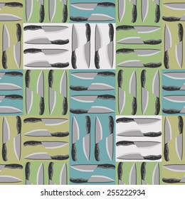 Vector background decorated with knives