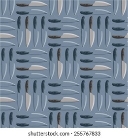 Vector background decorated with knives