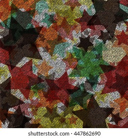 Vector background decorated with texture stars.