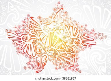 Vector background with decoration