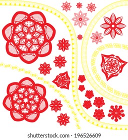 Vector background with decorative ethnic colors. Use for wallpaper and background