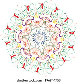 Vector background with decorative ethnic colors. Use for wallpaper and background