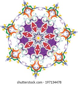 Vector background with decorative ethnic colors. Use for wallpaper and background