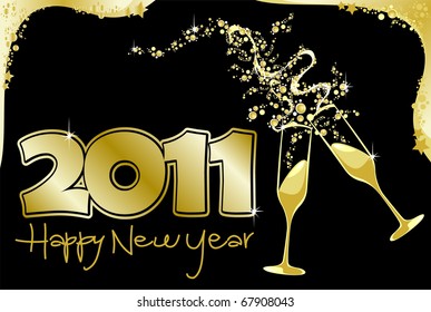 Vector background dedicated to the New Year