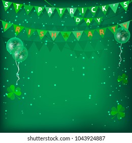 Vector background dedicated to the Saint Patrick's Day. Holiday advertising banner.
