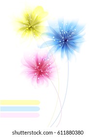 Vector background with delicate flower