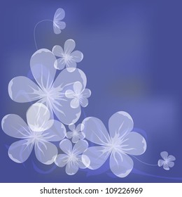 vector background with delicate flowers