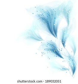 Vector background with delicate pastel flowers. Space for text.