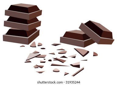 vector background of delicious chocolate bars