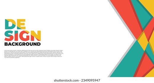 vector background design with abstract geometric shapes decoration in retro colors
