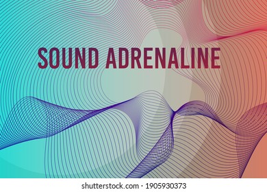 vector Background design with abstract gradient linear waves. Sound flyer for creating a fashionable abstract cover, banner, poster, booklet.