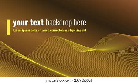 Vector background design with abstract gradient linear waves. This design is for creating fashionable abstract covers, banners, posters, booklets, virtual backgrounds at events or seminars.