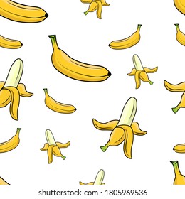 diseño de fondo vectorial con un patrón transparente bananero para usted