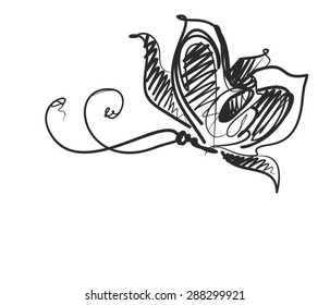 Vector background for design with a beautiful butterfly