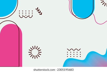 diseño de fondo vectorial en colores azul, rosa, blanco y negro, este diseño se puede usar como fondo en un portátil o como plantilla de fondo en ppt