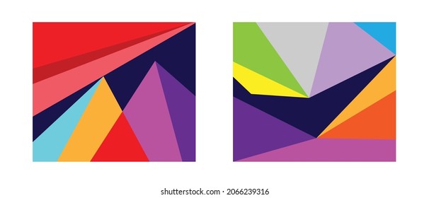 vector background design, cover, template, colorful geometric style