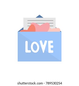 Vector background Design element Letter, Love. Eps10.