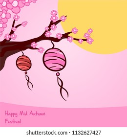 Vector background design elements of Mid Autumn Festival